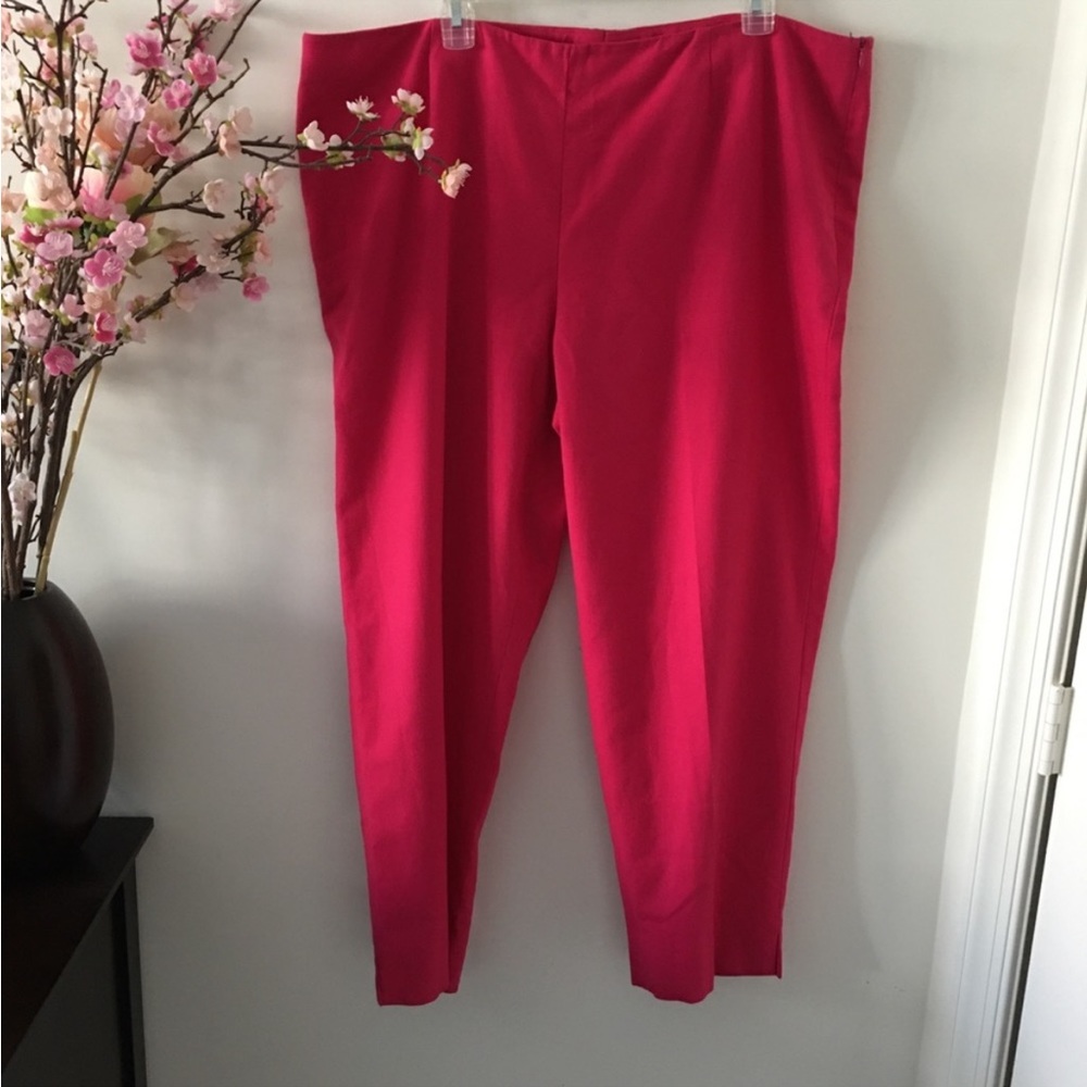 Lafayette 148 Cropped Ankle Red Pants Size 18 - Picture 2 of 9